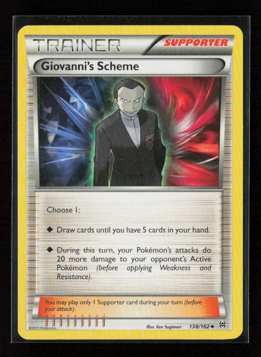 Giovanni's Scheme Uncommon XY - BREAKthrough 138/162 LP - Kang's Collectibles