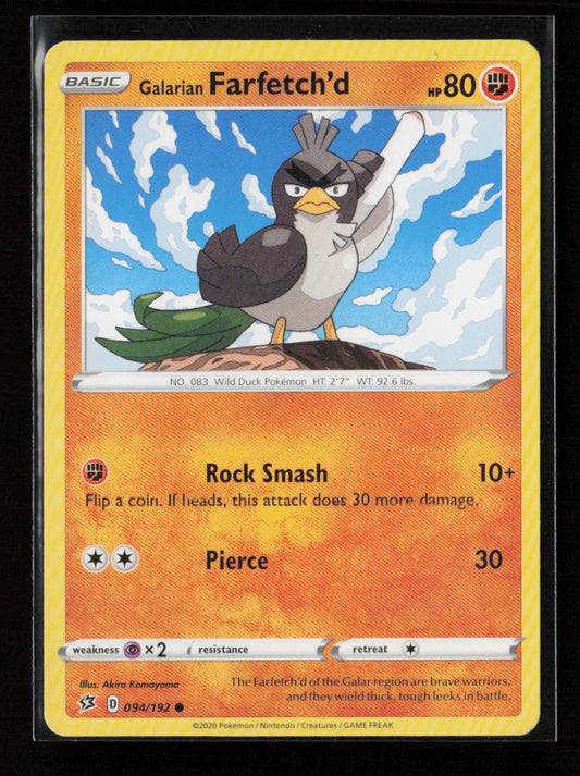 Galarian Farfetch'd Common SWSH02: Rebel Clash 094/192 LP