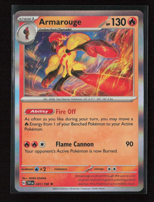 Armarouge Rare SV01: Scarlet & Violet Base Set 041/198 NM - Kang's Collectibles