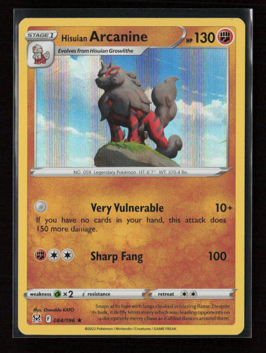 Hisuian Arcanine Holo Rare SWSH11: Lost Origin 084/196 NM