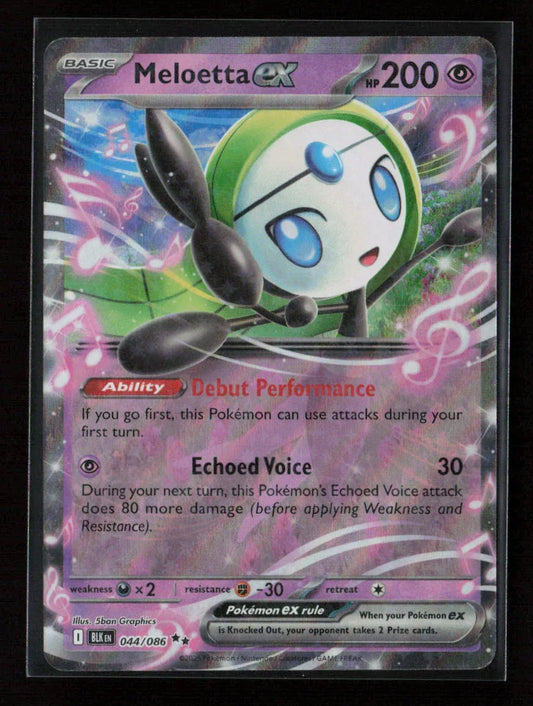 Meloetta ex Double Rare SV: Black Bolt 044/086 NM - Kang's Collectibles