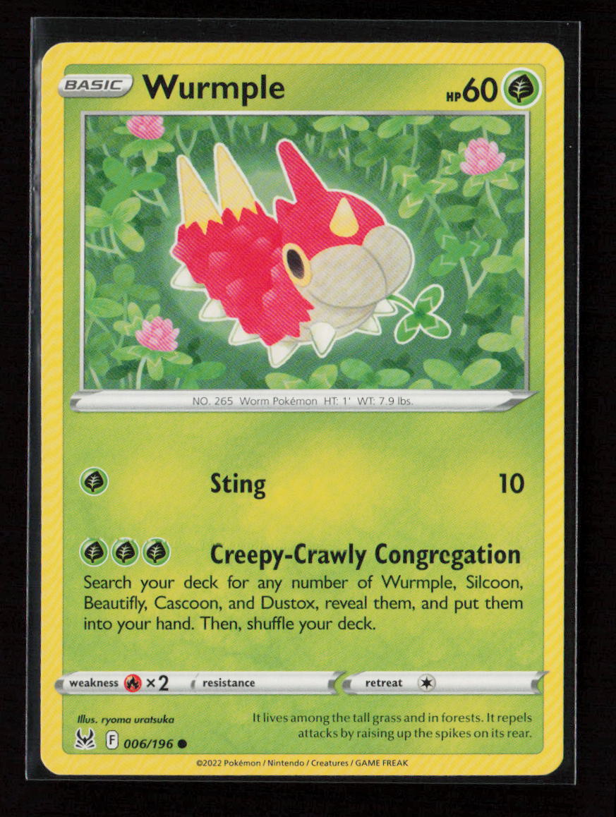 Wurmple Common SWSH11: Lost Origin 006/196 LP