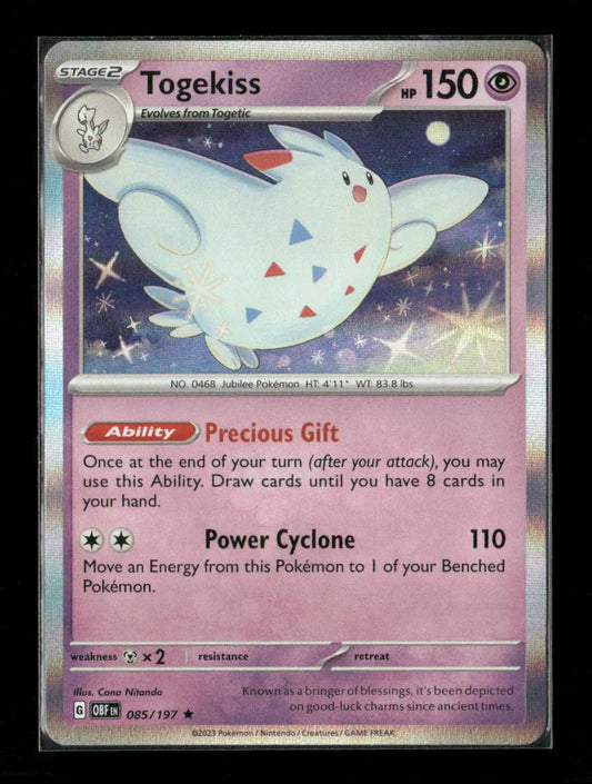 Togekiss Rare SV03: Obsidian Flames 085/197 LP - Kang's Collectibles