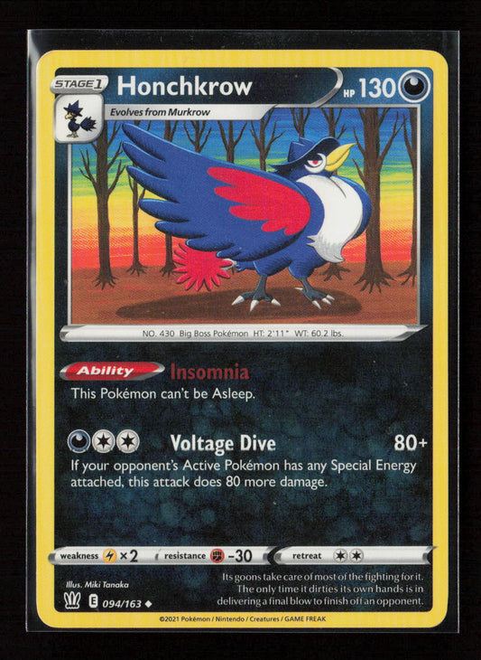 Honchkrow Uncommon SWSH05: Battle Styles 094/163 LP