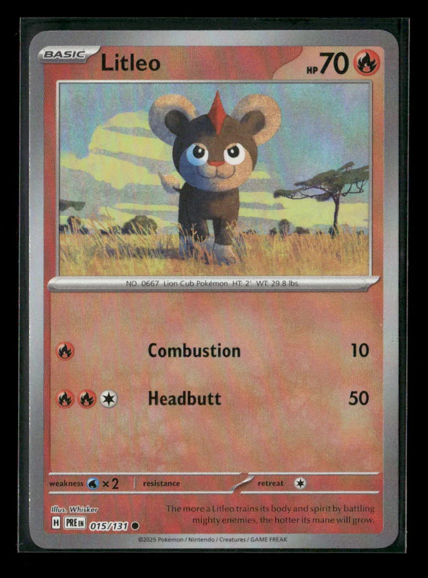Litleo (Poke Ball Pattern) Common SV: Prismatic Evolutions 015/131 NM - Kang's Collectibles