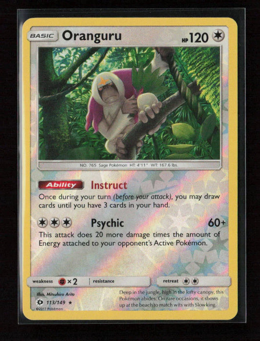 Oranguru Holo Rare SM Base Set 113/149 NM - Kang's Collectibles