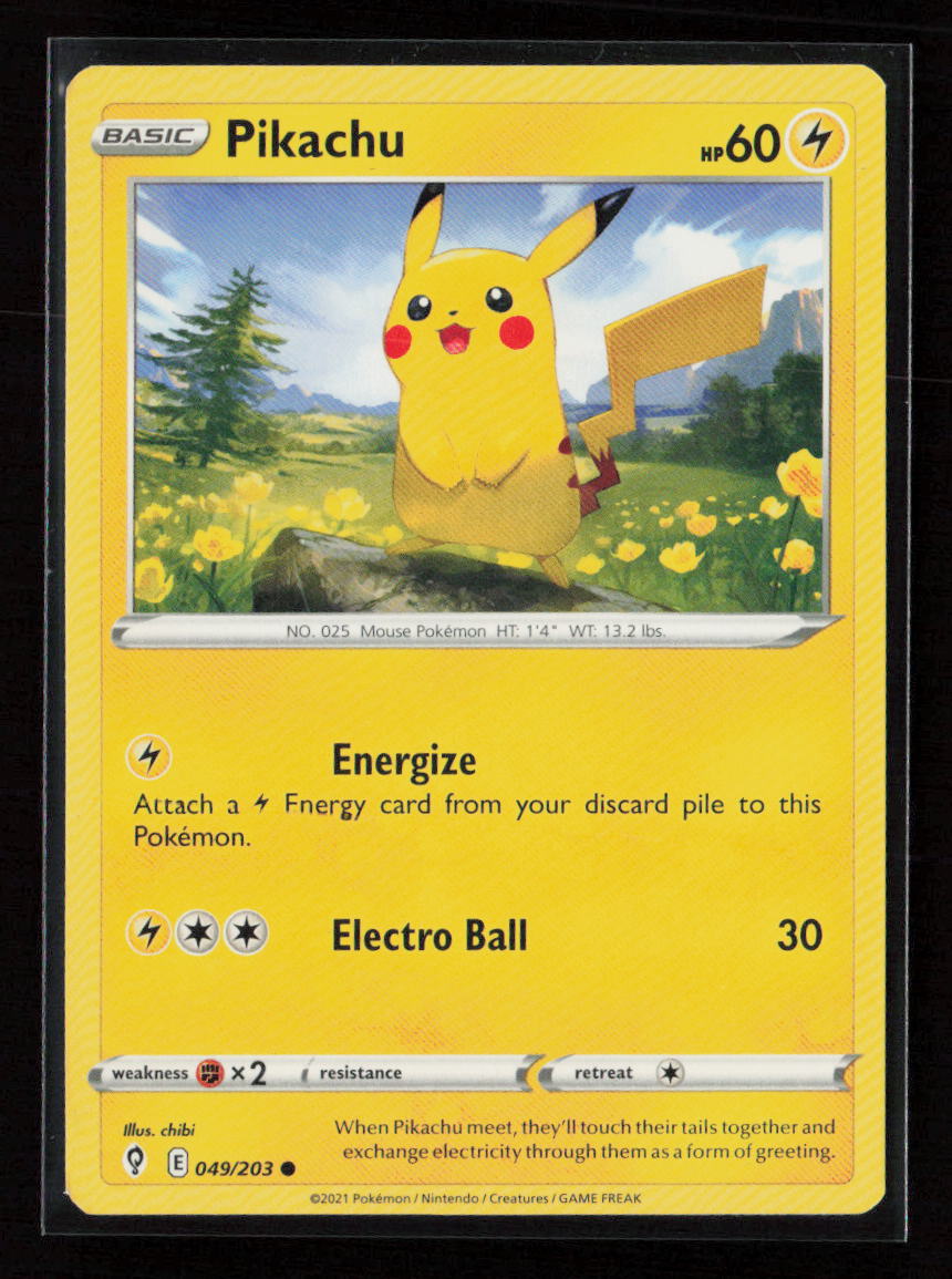 Pikachu Common SWSH07: Evolving Skies 049/203 LP