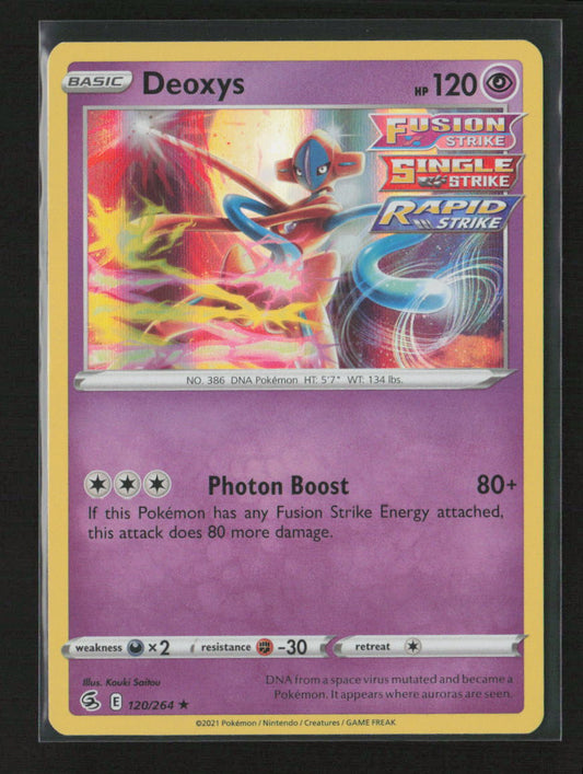 Deoxys Holo Rare SWSH08: Fusion Strike 120/264 NM