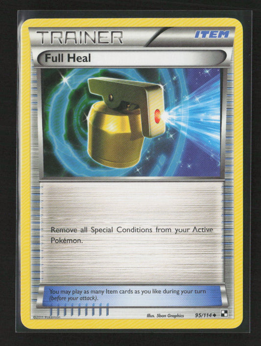 Full Heal Uncommon Black and White 95/114 NM