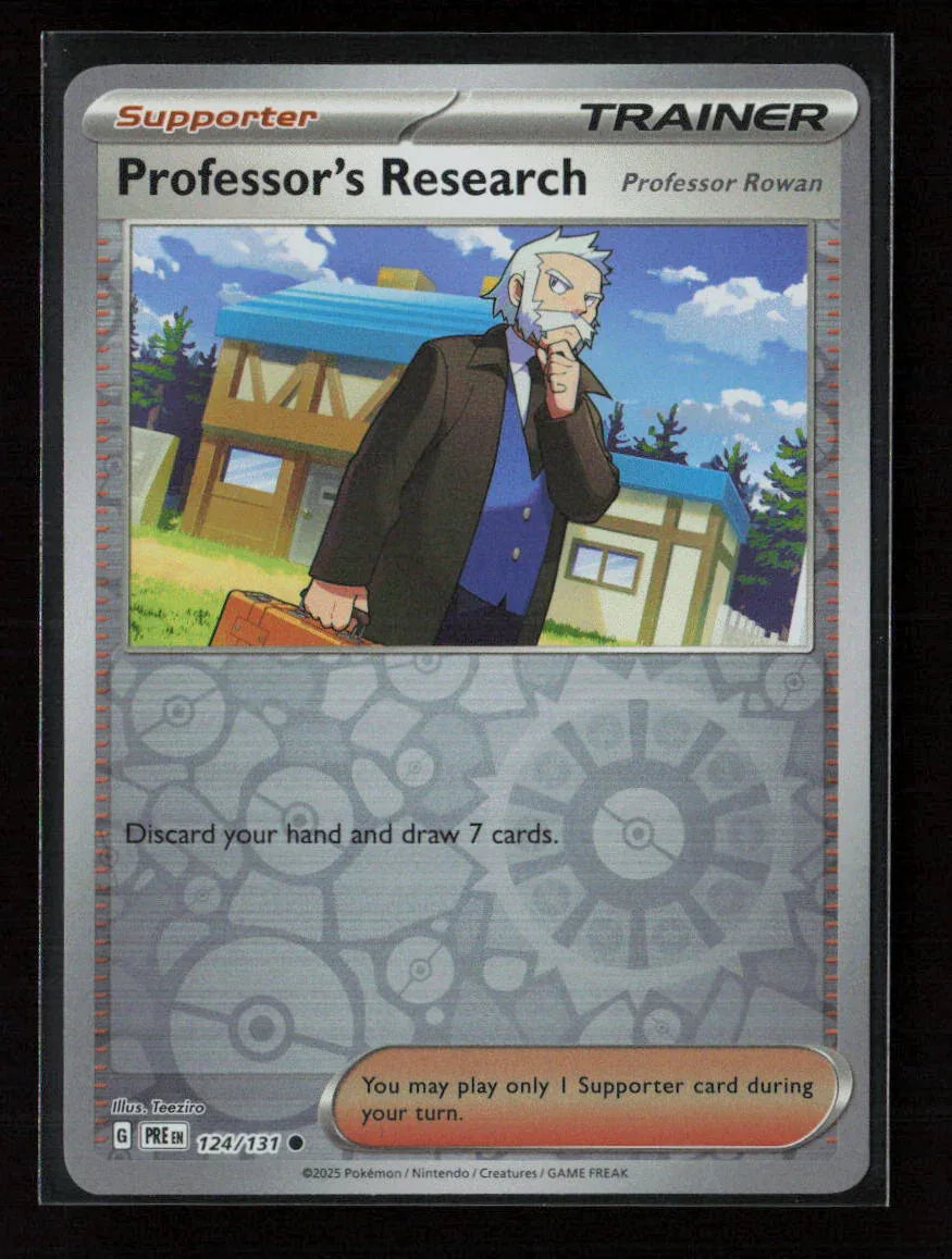 Professor's Research [Professor Rowan] Common SV: Prismatic Evolutions 124/131 NM - Kang's Collectibles