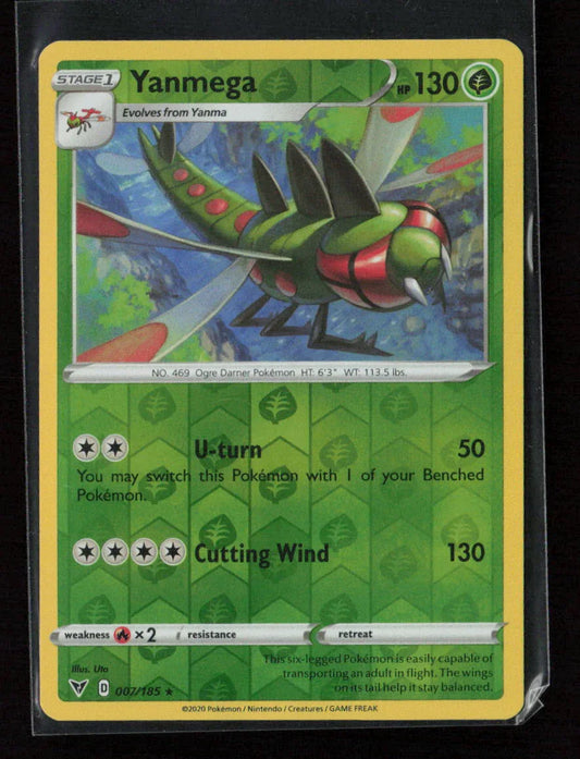Yanmega Rare SWSH04: Vivid Voltage 007/185 LP - Kang's Collectibles