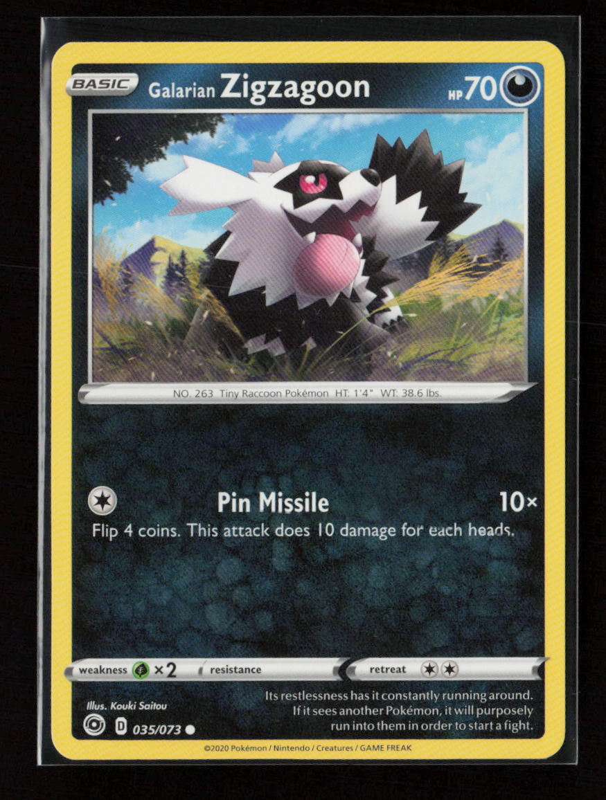 Galarian Zigzagoon Common Champion's Path 35/73 NM