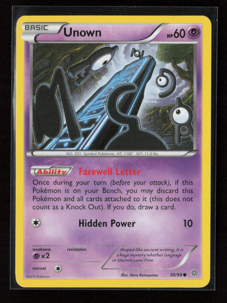 Unown Common XY - Ancient Origins 30/98 LP
