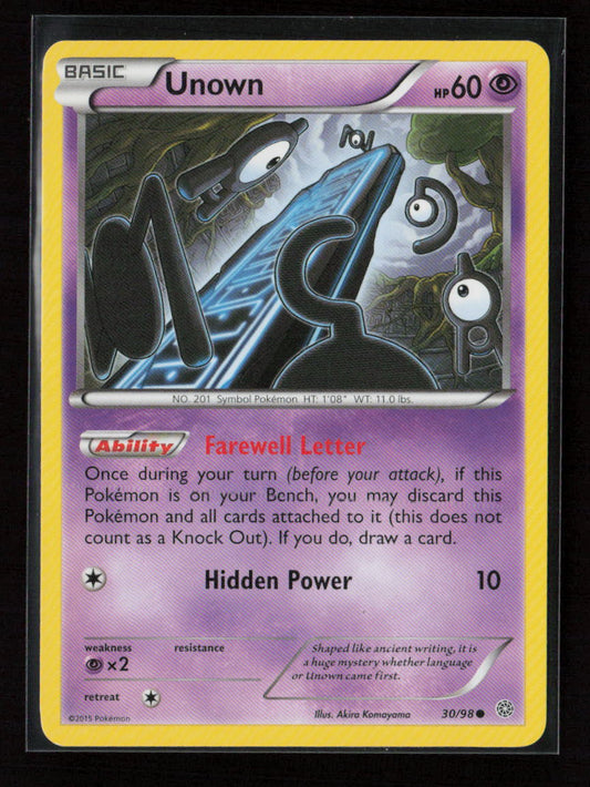 Unown Common XY - Ancient Origins 30/98 LP