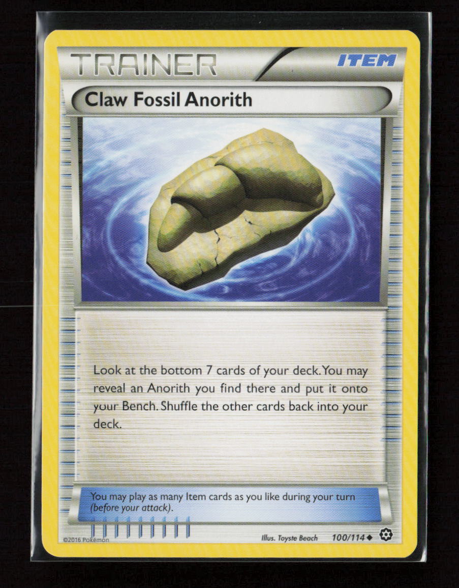 Claw Fossil Anorith Uncommon XY - Steam Siege 100/114 LP