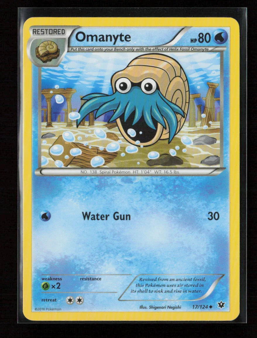Omanyte Uncommon XY - Fates Collide 17/124 NM - Kang's Collectibles