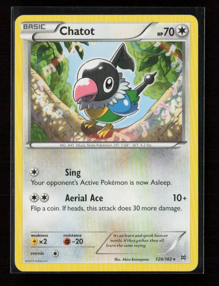 Chatot Rare XY - BREAKthrough 128/162 LP - Kang's Collectibles