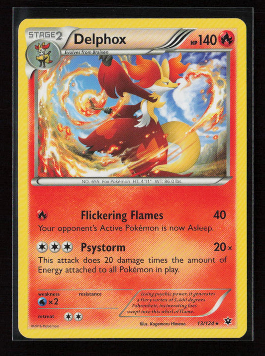 Delphox Holo Rare XY - Fates Collide 13/124 LP
