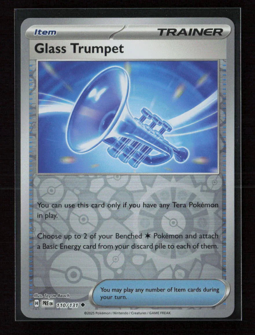 Glass Trumpet Uncommon SV: Prismatic Evolutions 110/131 NM - Kang's Collectibles