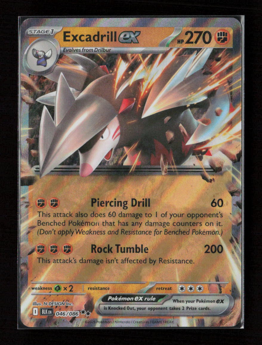 Excadrill ex Double Rare SV: Black Bolt 046/086 NM