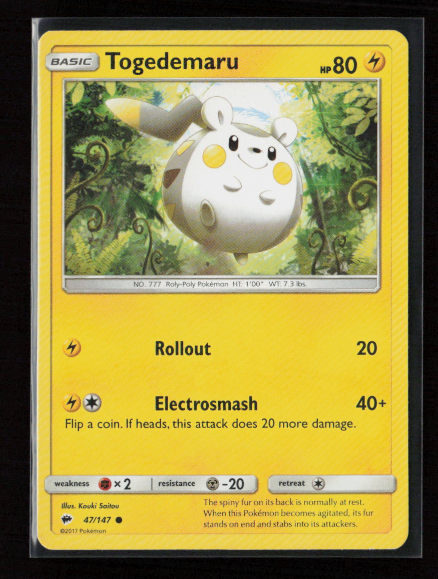 Togedemaru Common SM - Burning Shadows 47/147 LP