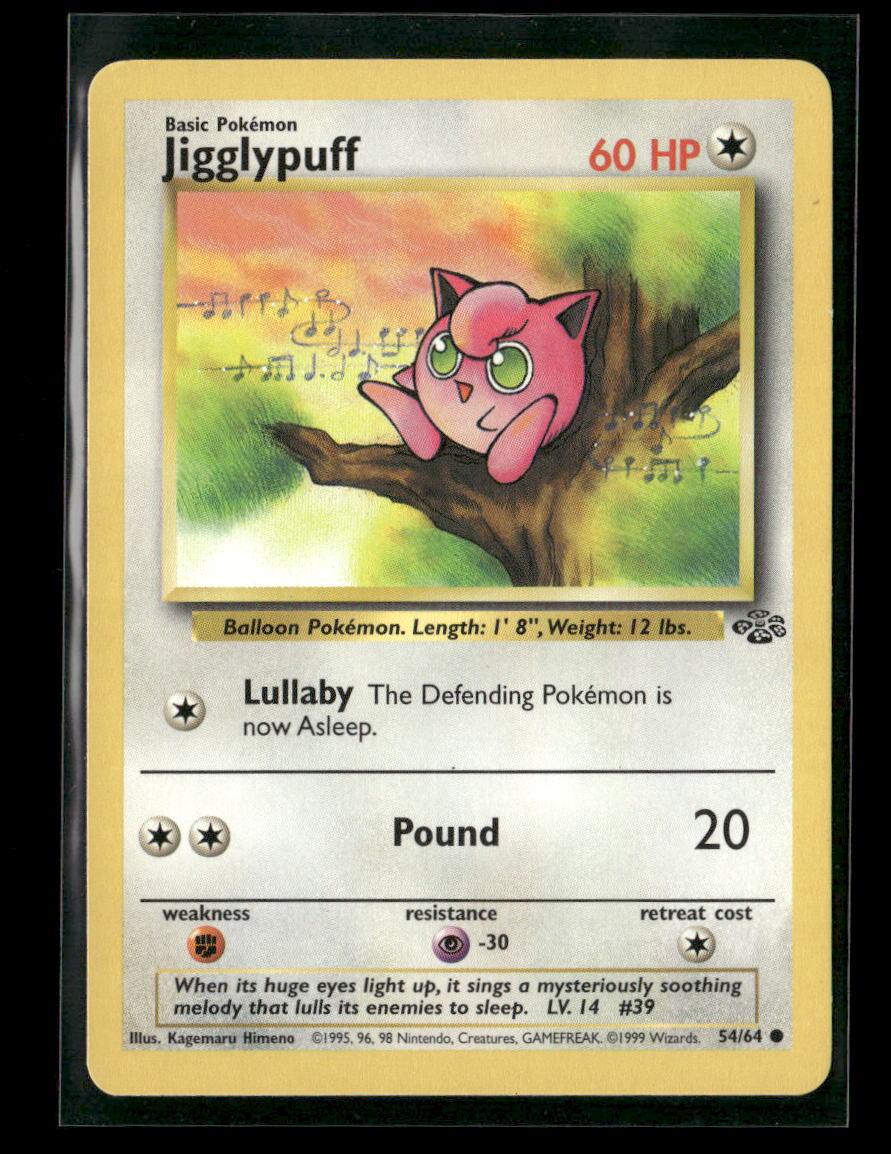 Jigglypuff Common Jungle 54/64 LP - Kang's Collectibles