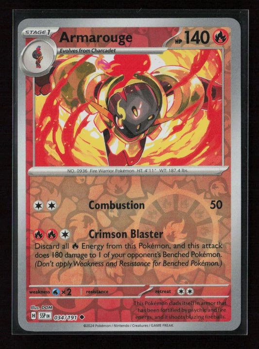 Armarouge Uncommon SV08: Surging Sparks 034/191 NM - Kang's Collectibles