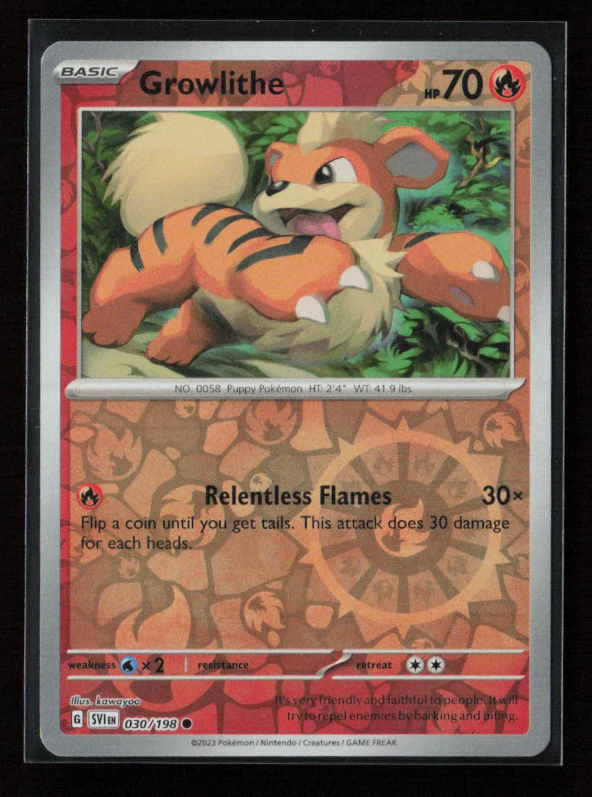 Growlithe - Common SV01: Scarlet & Violet Base Set 030/198 NM - Kang's Collectibles