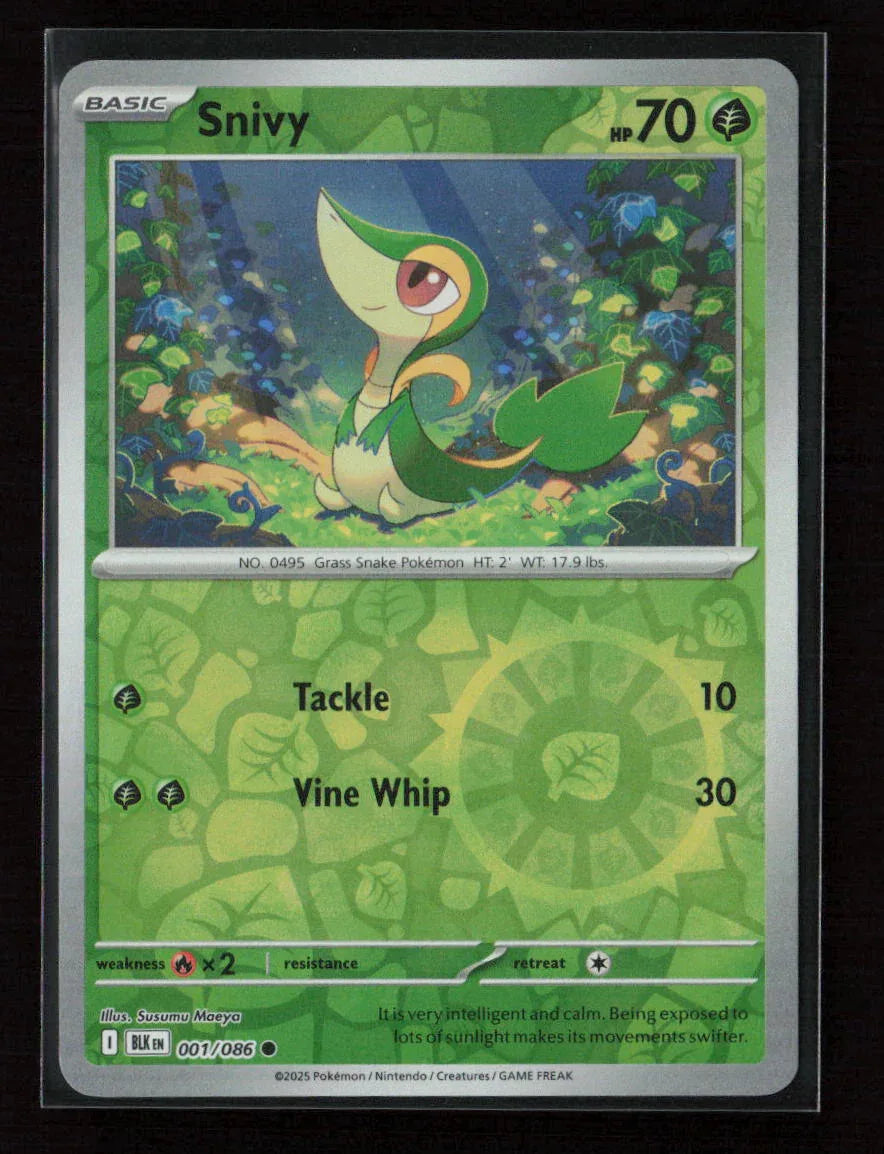 Snivy Common SV: Black Bolt 001/086 NM - Kang's Collectibles