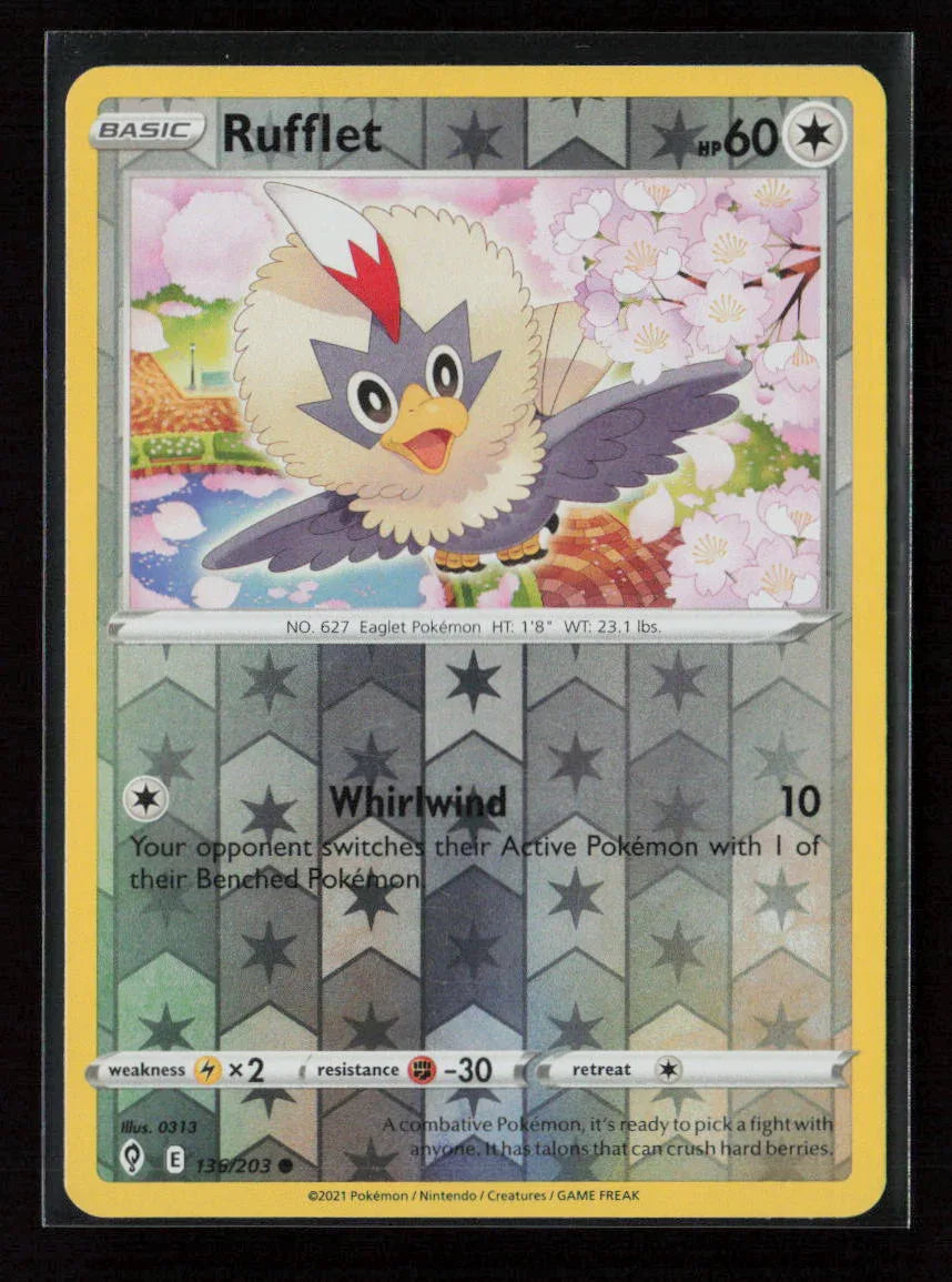 Rufflet Common SWSH07: Evolving Skies 136/203 LP - Kang's Collectibles