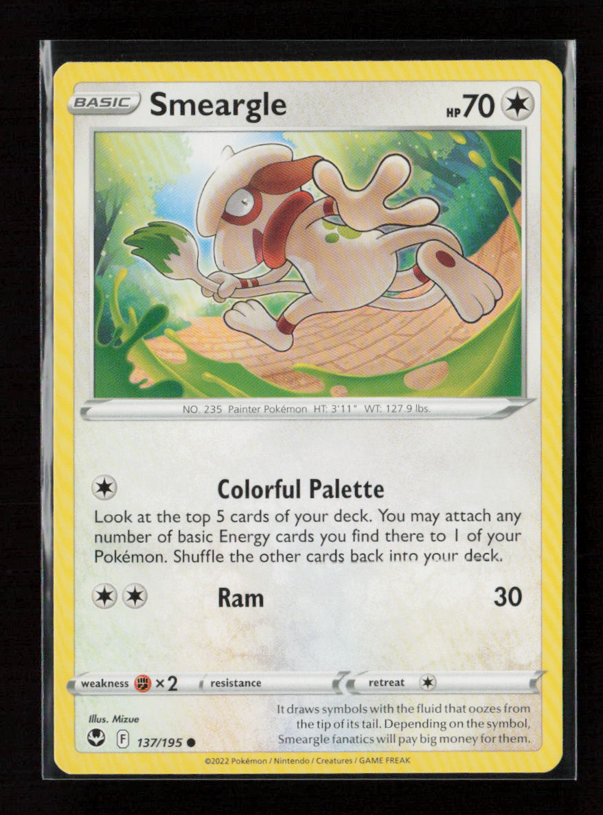 Smeargle Common SWSH12: Silver Tempest 137/195 LP