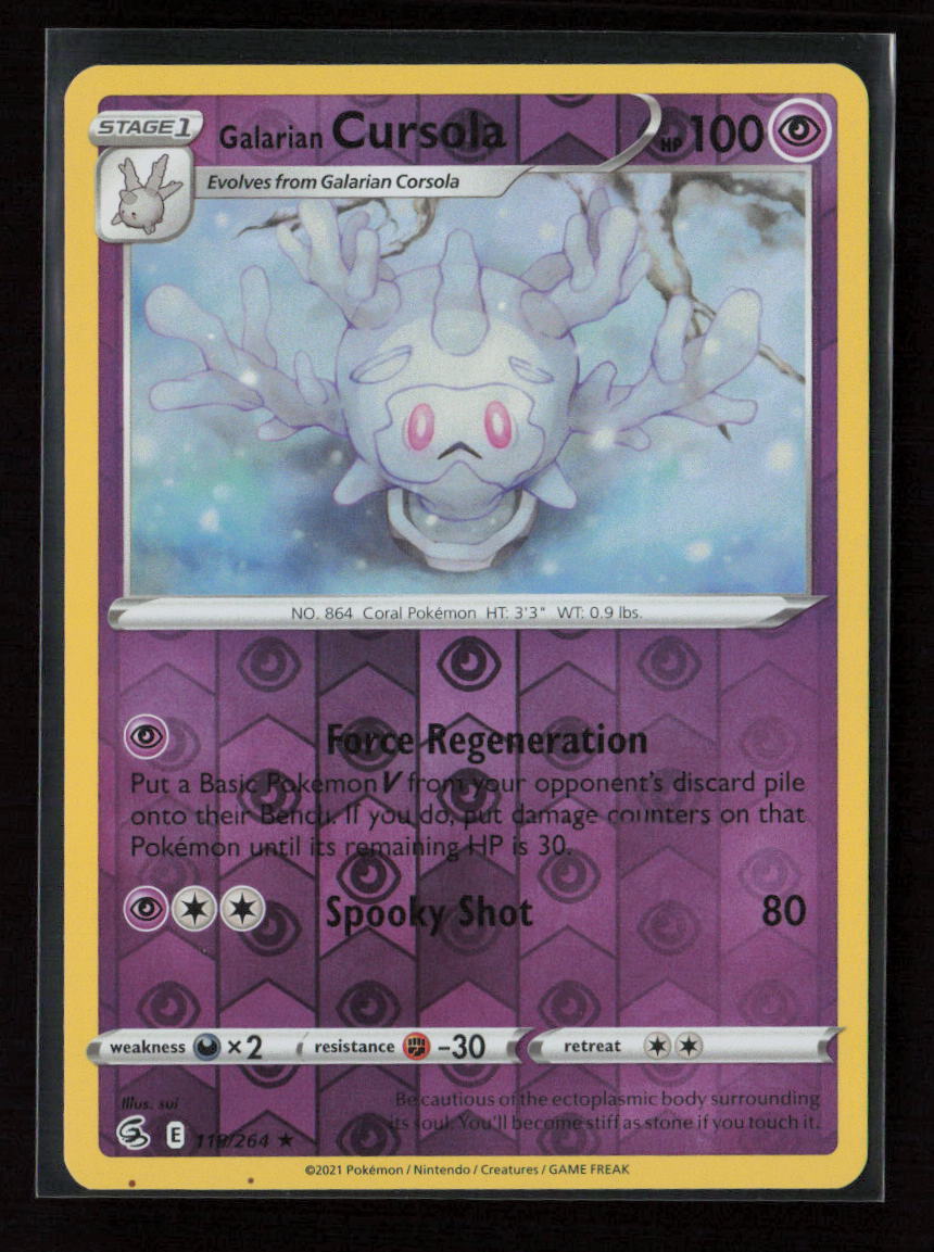 Galarian Cursola Rare SWSH08: Fusion Strike 118/264 NM