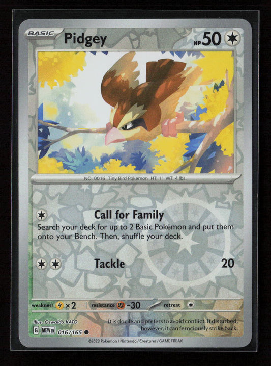 Pidgey Common SV: Scarlet & Violet 151 016/165 NM