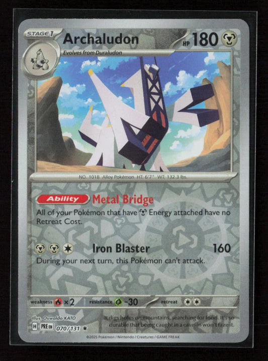 Archaludon Rare SV: Prismatic Evolutions 070/131 NM - Kang's Collectibles