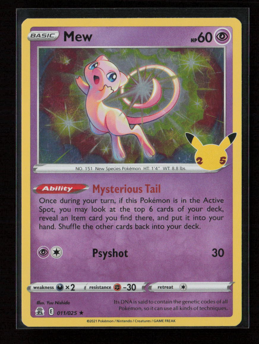 Mew Holo Rare Celebrations 011/025 NM
