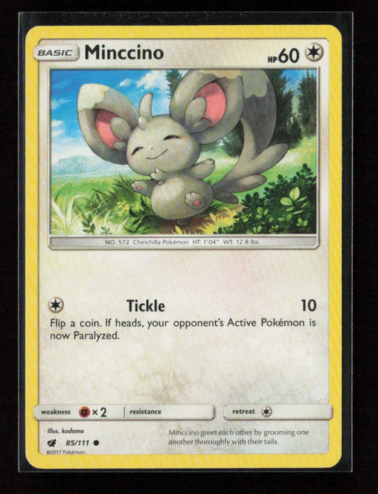 Minccino Common SM - Crimson Invasion 85/111 LP - Kang's Collectibles