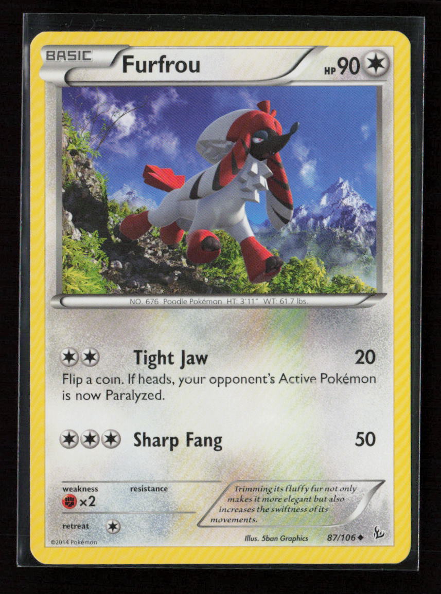 Furfrou Uncommon XY - Flashfire 87/106 LP