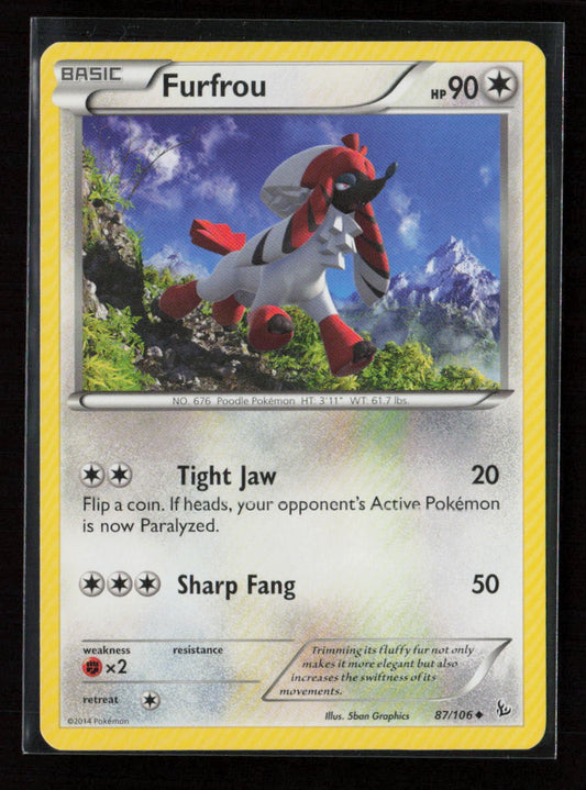 Furfrou Uncommon XY - Flashfire 87/106 LP