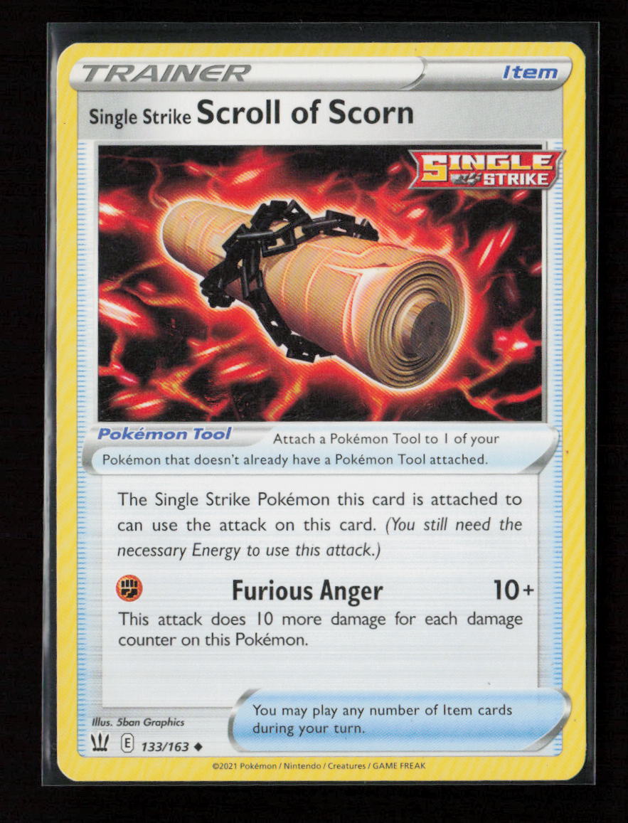Single Strike Scroll of Scorn Uncommon SWSH05: Battle Styles 133/163 LP