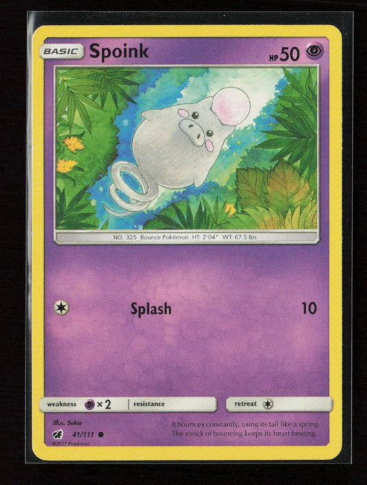 Spoink Common SM - Crimson Invasion 41/111 LP - Kang's Collectibles