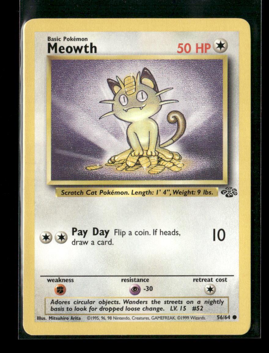 Meowth Common Jungle 56/64 LP - Kang's Collectibles