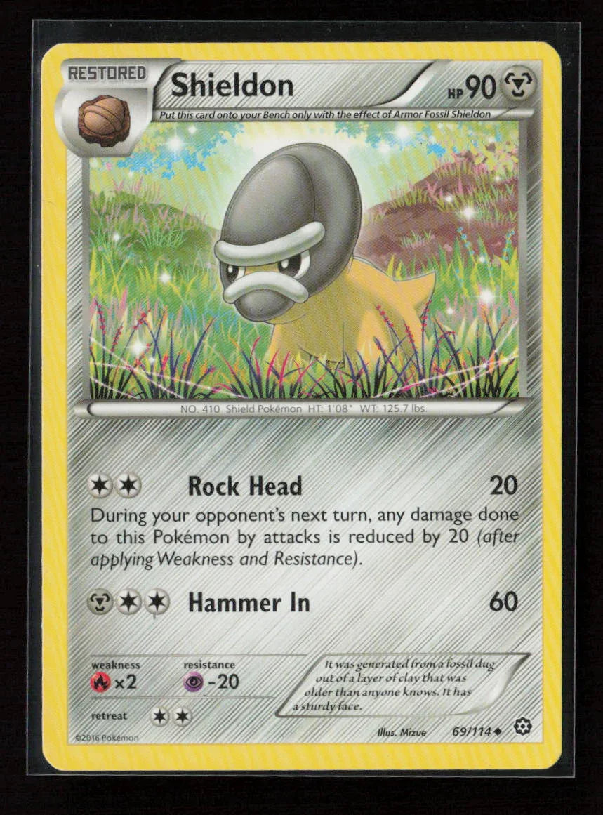 Shieldon Uncommon XY - Steam Siege 69/114 NM - Kang's Collectibles
