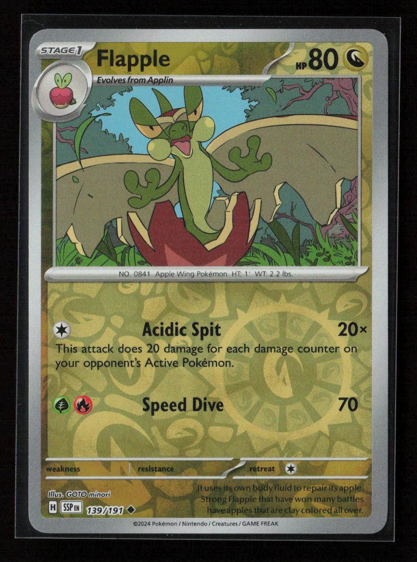 Flapple - Uncommon SV08: Surging Sparks 139/191 NM - Kang's Collectibles