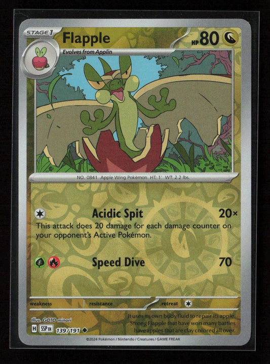 Flapple - Uncommon SV08: Surging Sparks 139/191 NM - Kang's Collectibles