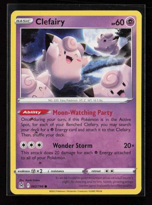 Clefairy Common SWSH11: Lost Origin 062/196 LP