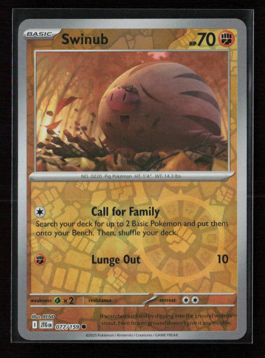 Swinub - Common SV09: Journey Together 077/159 NM - Kang's Collectibles