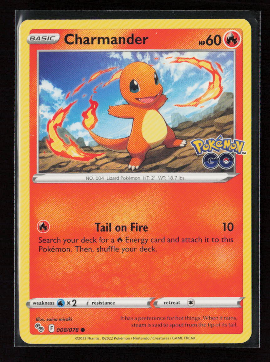 Charmander Common Pokemon GO 008/078 LP