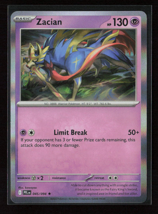 Zacian - Rare ME02: Phantasmal Flames 045/094 NM