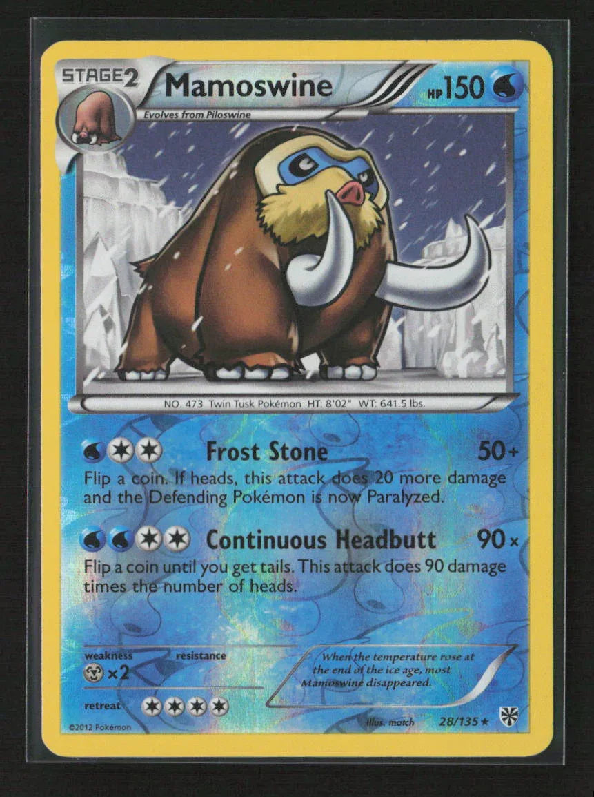 Mamoswine Rare Plasma Storm 28/135 LP - Kang's Collectibles