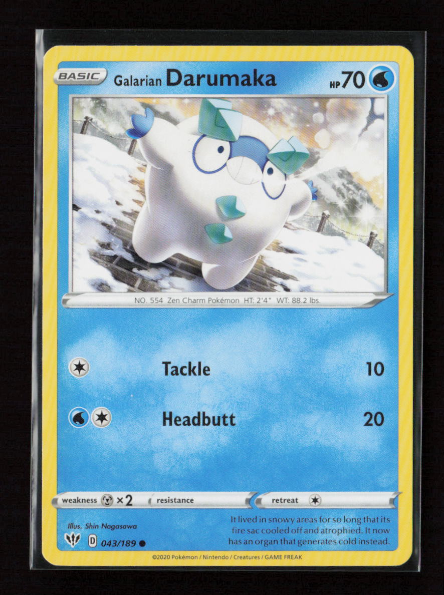Galarian Darumaka Common SWSH03: Darkness Ablaze 043/189 LP